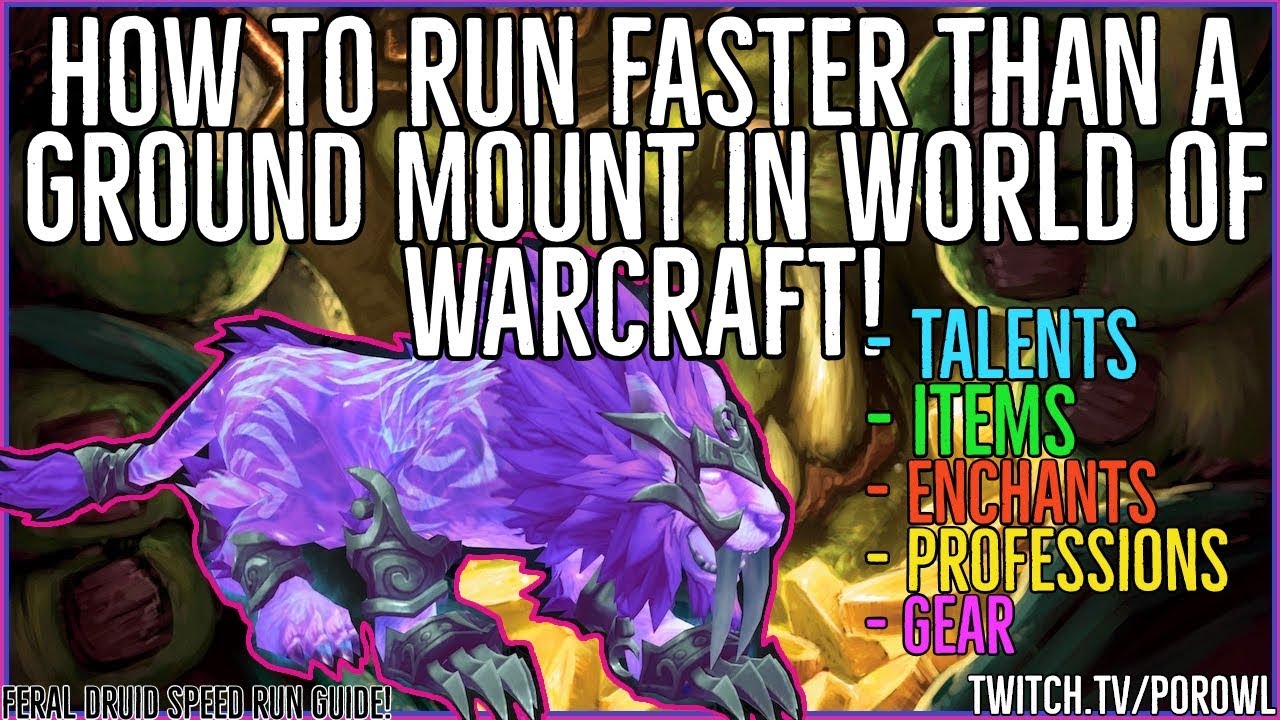 How to Run Faster Than a Ground Mount Inside Dungeons in World of Warcraft! | Druid Speed Run Guide
