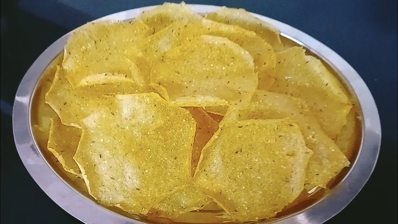 बिना बेले बिना आटा गूथे 1कटोरी मक्का के आटे से बनाये ढेरो कुरकुरे पापड़ |Makka Ke Papad|Maiz Flour