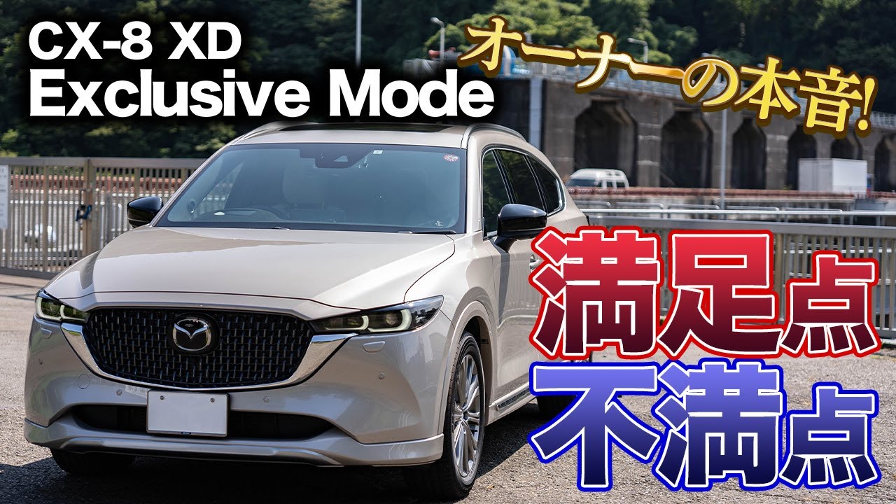 【ガチ評価】CX-8 Exclusive Modeをオーナーさんと一緒に試乗！不満点を聞いたら驚きの答えが・・・！