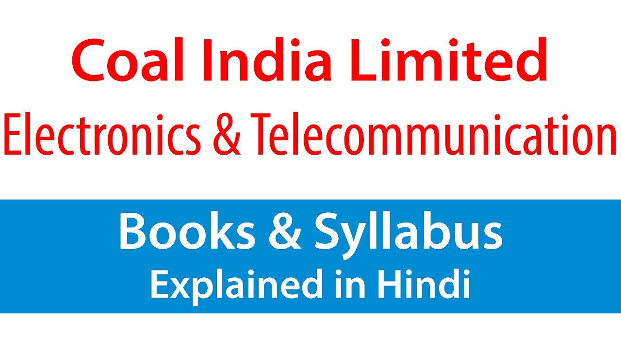 CIL Electronics and Telecommunications | Syllabus and Important Books