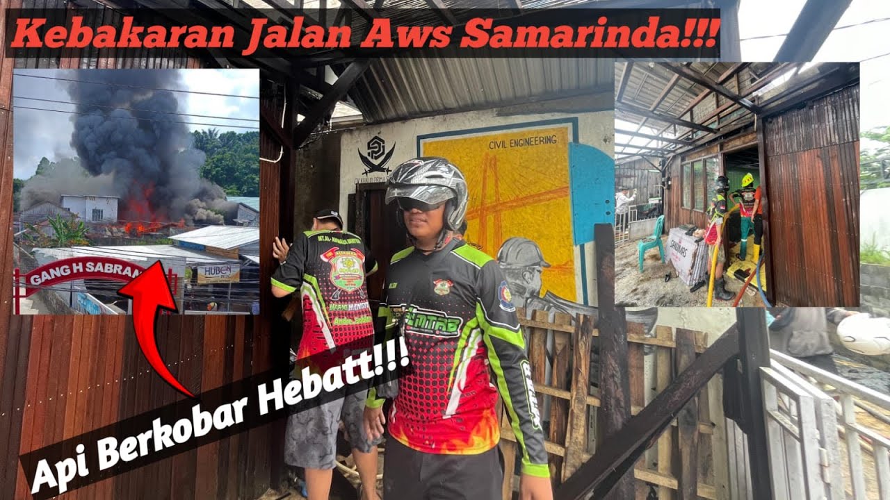 9 Bangunan Hangus Terbakar Dijalan Aws Samarinda!!!!