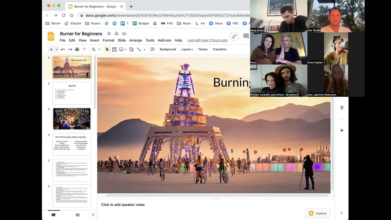 Burning Man Virgin Workshop 2022