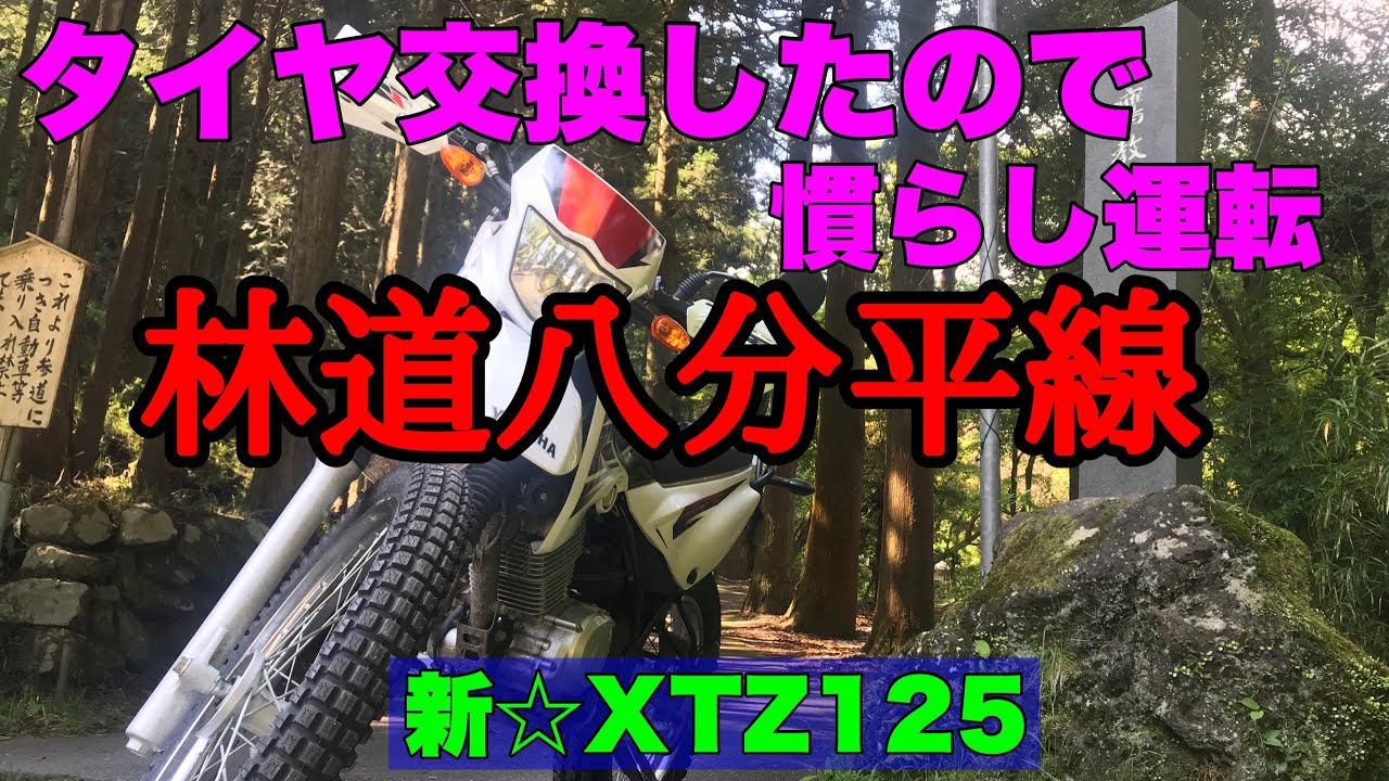 XTZ125タイヤ交換したので師匠と一緒に林道八分平線行ってきました！【モトブログ】