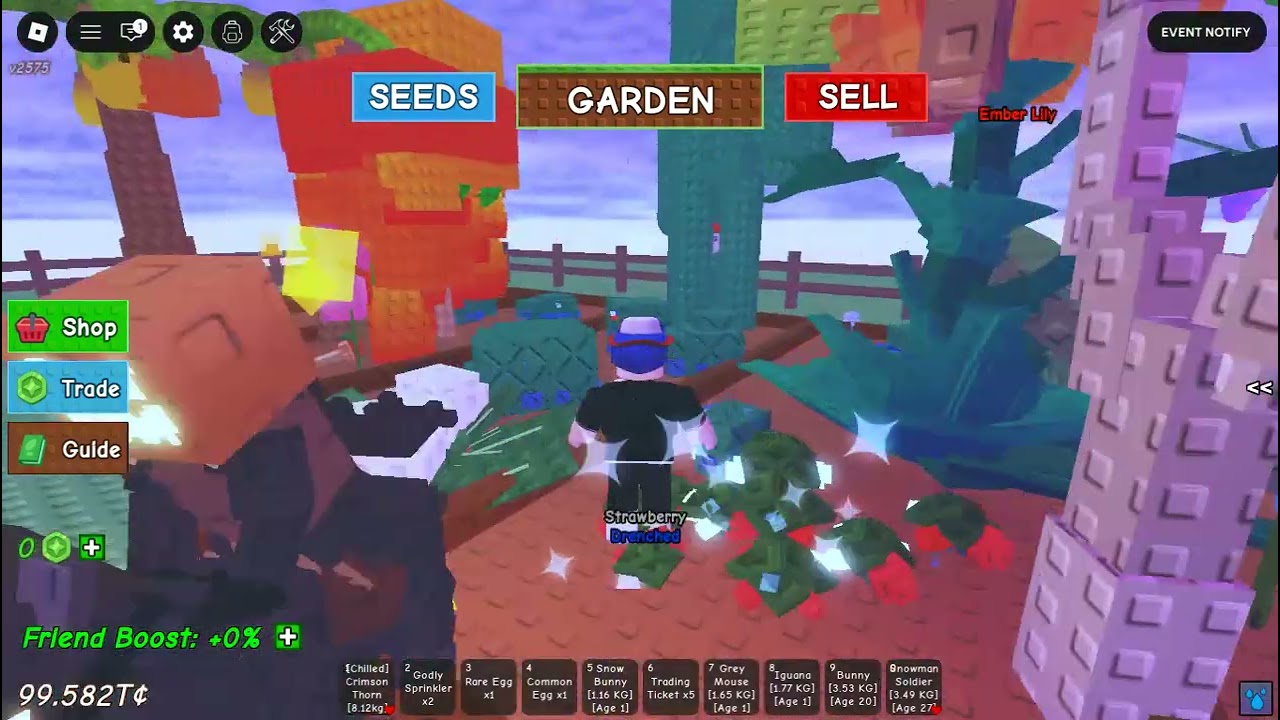 Jugando a un juego muerto                 (grow a garden)