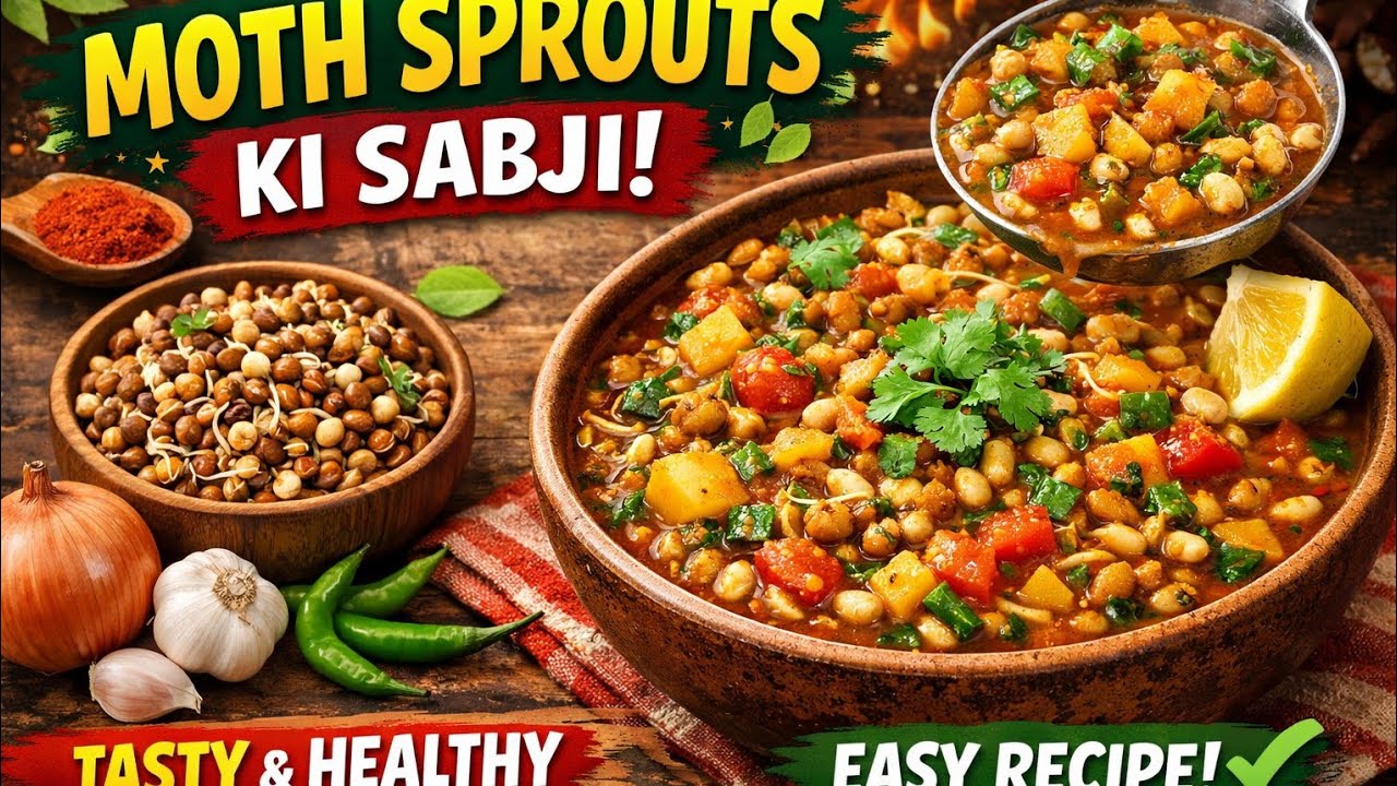Moth ki sabji, sprouts gravy, मोठ की सब्जी, how to make sprouts gravy, daily healthy recipes