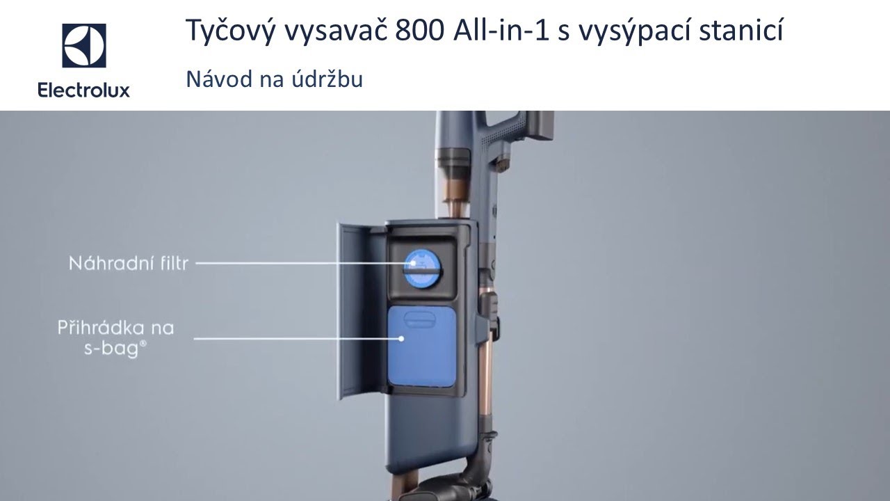 N&aacute;vod na &uacute;držbu tyčov&eacute;ho vysavače Electrolux 800 All-in-1