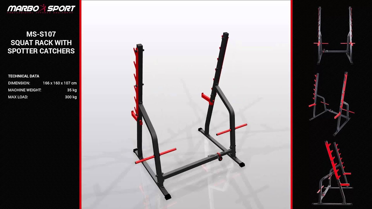Marbo Sport Squat rack with spotter catchers MS-S107