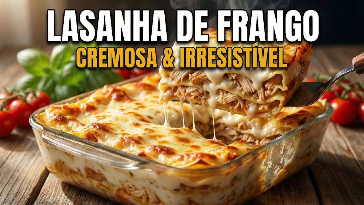 LASANHA DE FRANGO CREMOSA EM 40 MINUTOS - RECEITA FÁCIL E IRRESISTÍVEL! 🤤