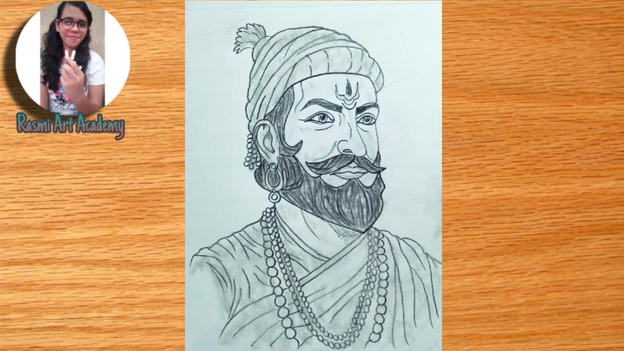 How to Draw Chhatrapati Shivaji Maharaj, Shivaji Maharaj Drawing, Outline Tutorial