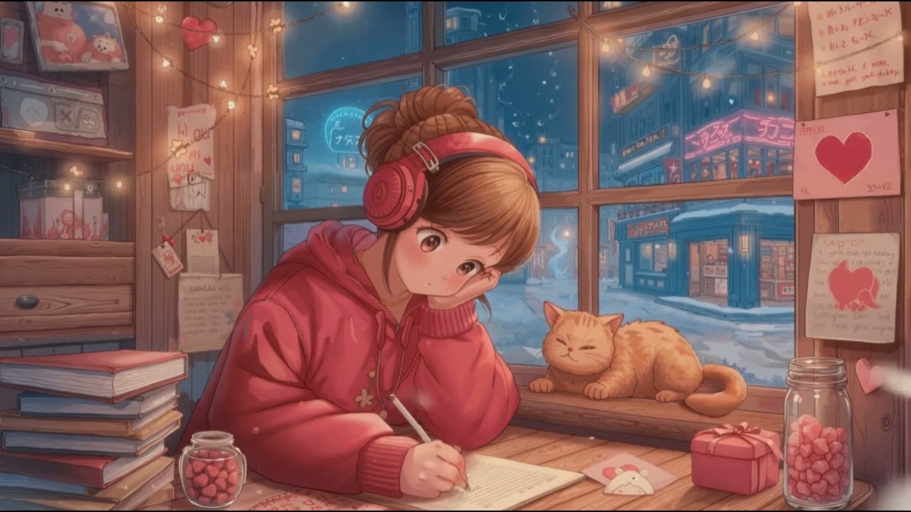 Late Night With Cat 🐱 Lofi Chill 🎧 Calm Study