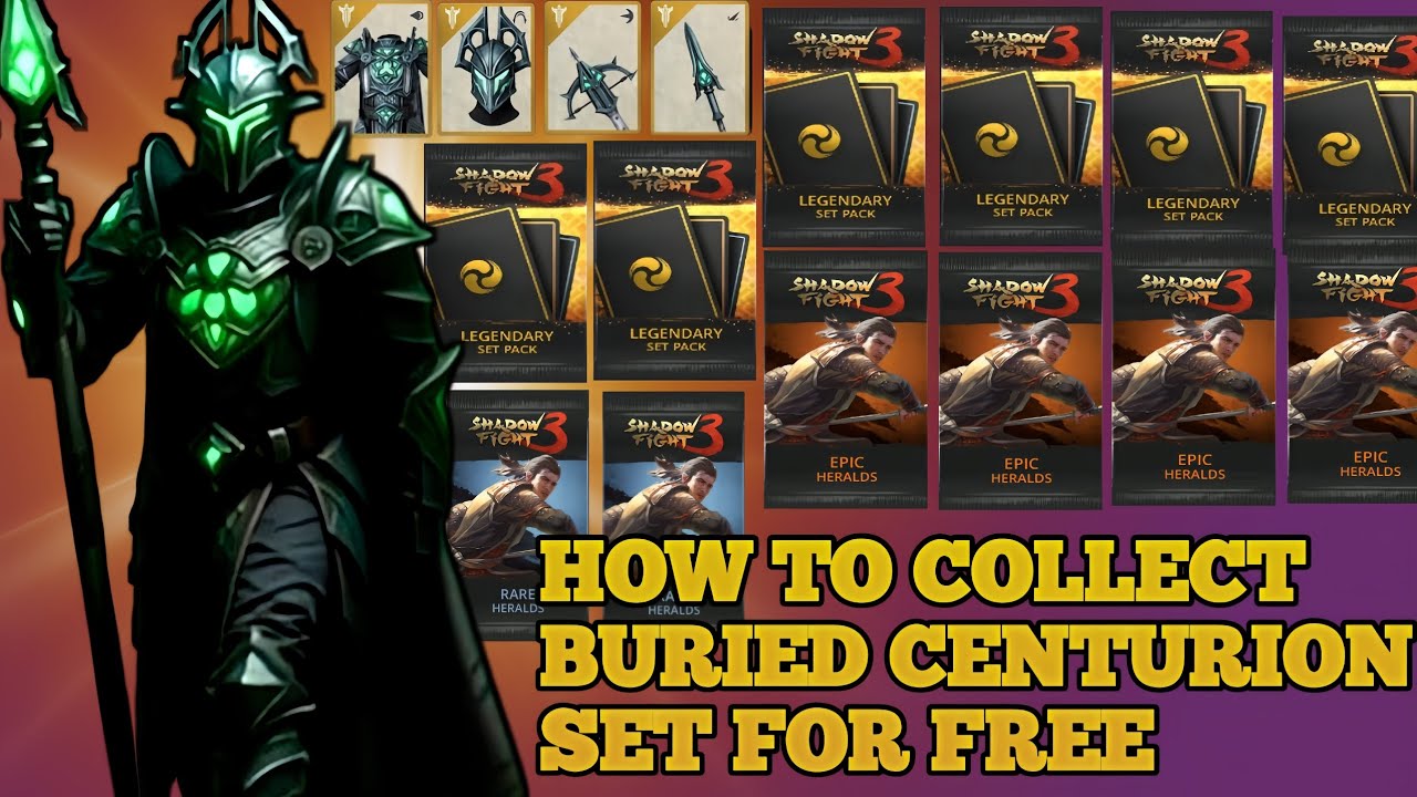 Shadow Fight 3: How To Collect BURIED CENTURION Set For FREE Complete detail Video. 💯