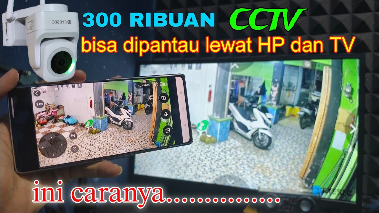 TUTORIAL pantau KAMERA CCTV di HP dan juga di TV