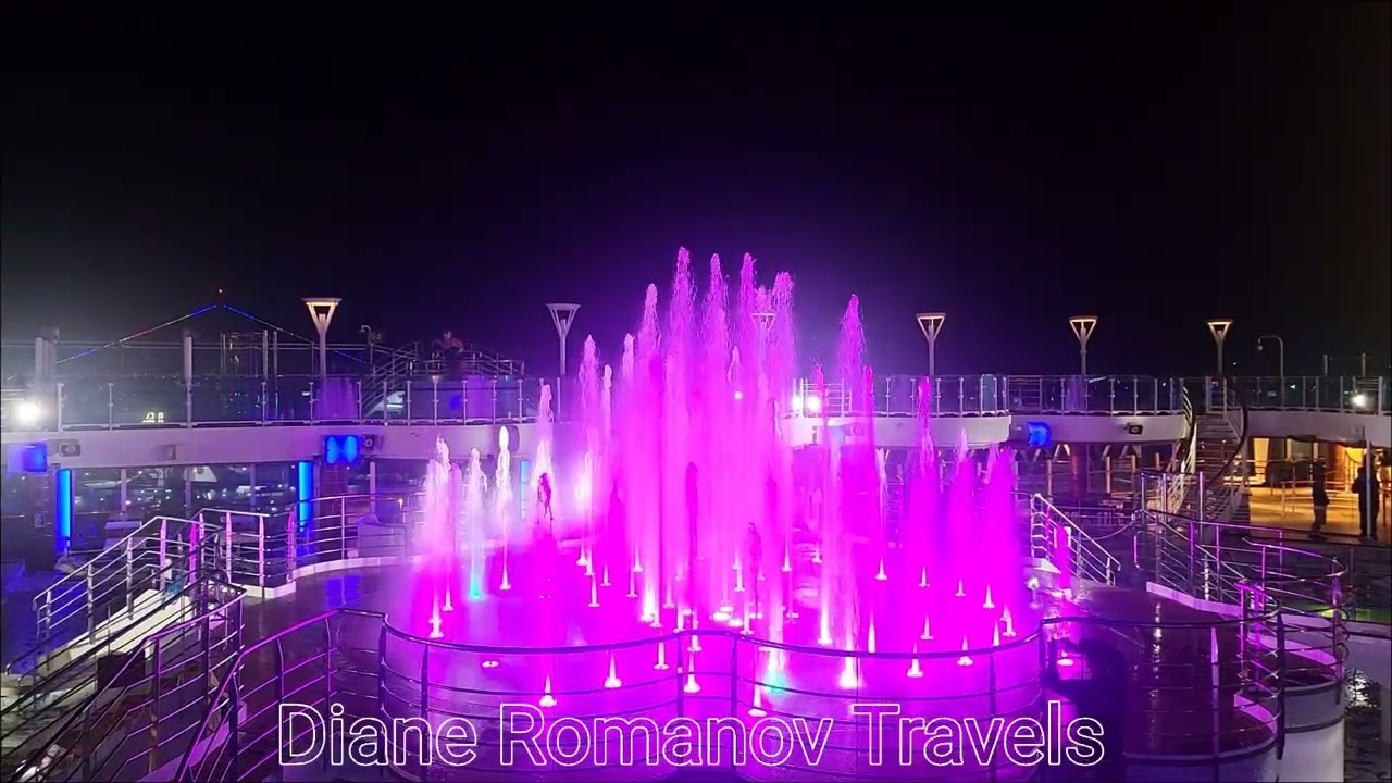 ROYAL PRINCESS LIDO DECK  ⚓️ 🛳 Watercolor Fountain Fantasy ⛲️ 
