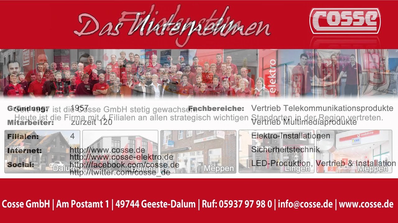 Cosse GmbH - Wir stellen uns vor - Ein Kurzportrait