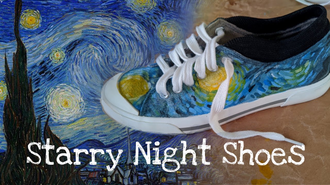 Van Gogh shoe customization (Starry Night)