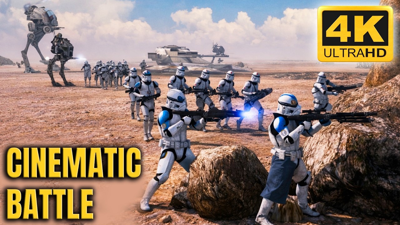 FOR THE REPUBLIC! Clone Troopers vs Battle Droids | Star Wars Cinematic Battle (4K)