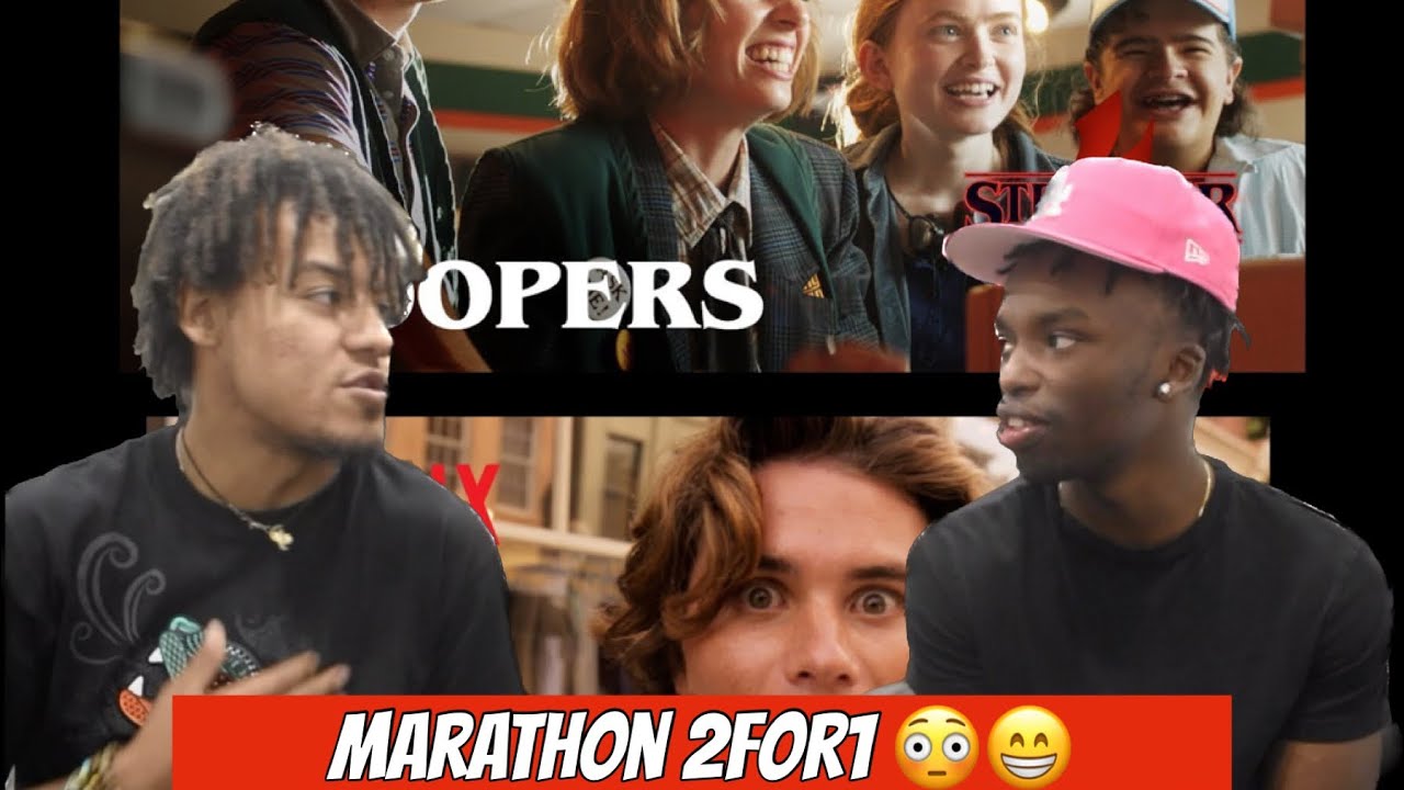 Marathon Madness Ep. 3 Outer Banks Bloopers Vs Stranger Things Bloopers (2for1) **REACTION**