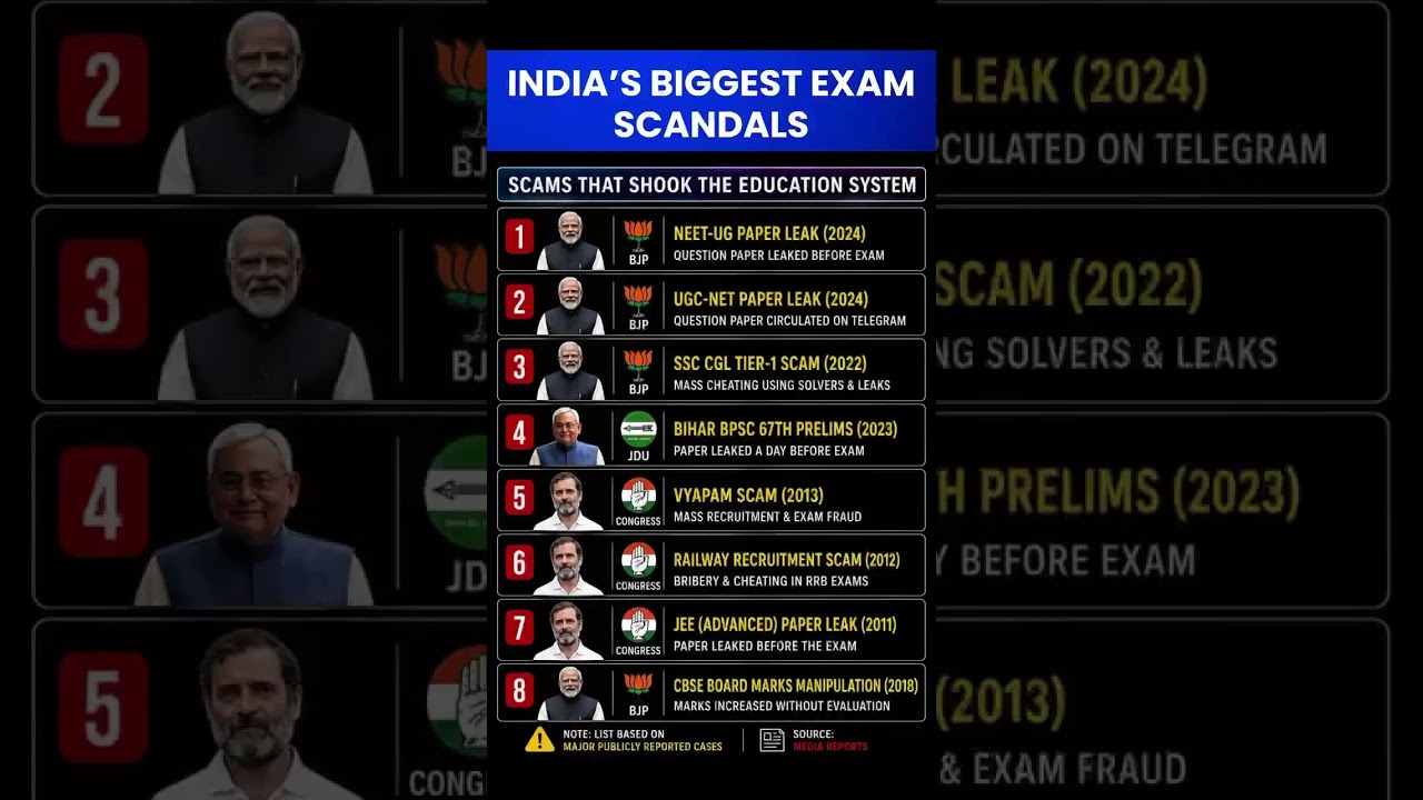India&rsquo;s biggest exam scandals