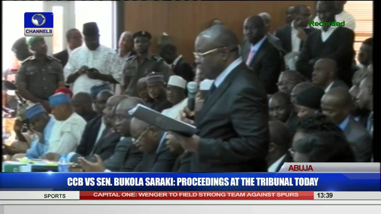 CCB VS Sen. Bukola Saraki: Proceedings At The Tribunal 22/09/15 Pt 3