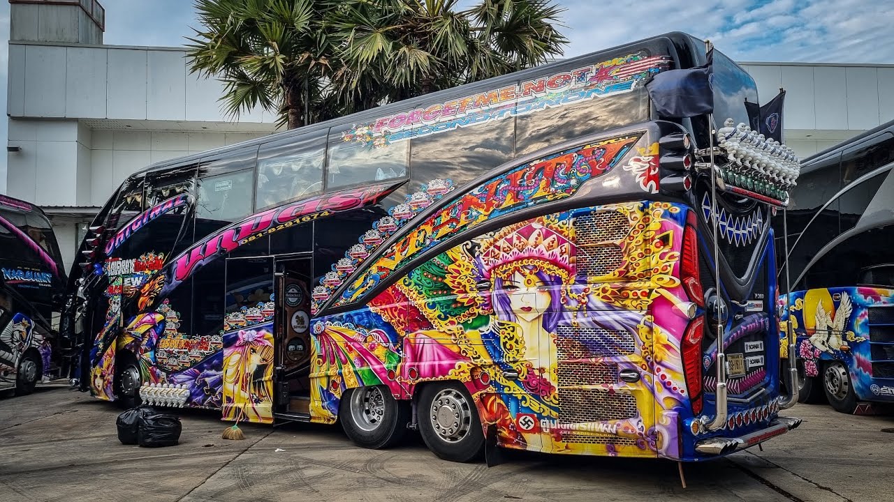 มาดูรถบัสแปดล้อทรงยูโร5 รถเสี่ยธเนตร นฤมิตรทัวร์Scania 124 360แรงม้า