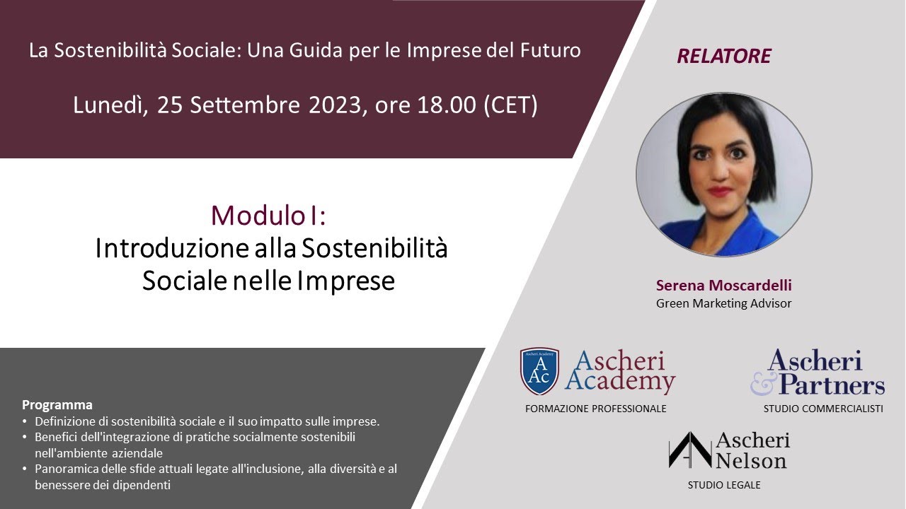 La Sostenibilità Sociale: Una Guida per le Imprese del Futuro - Modulo I