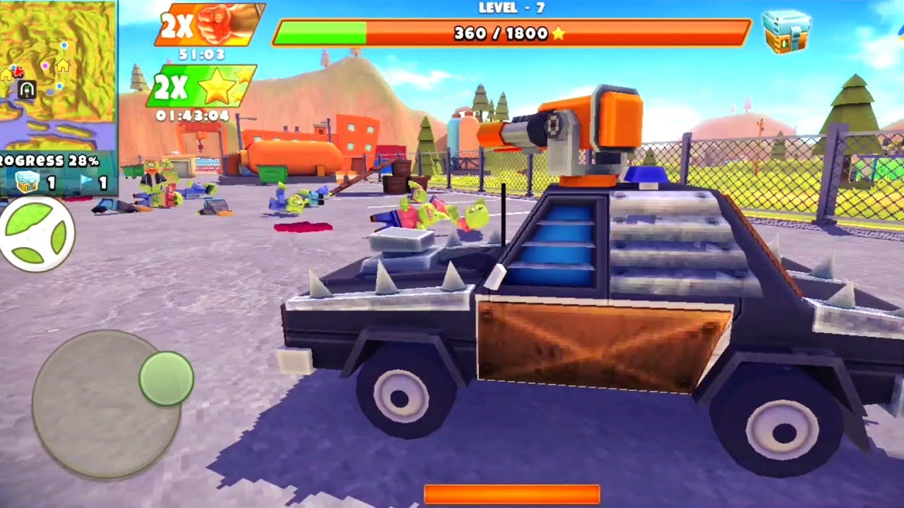 Police Car Clean Sweeps Zombies In Harbor | Zombie Offroad Safari Android Gameplay HD