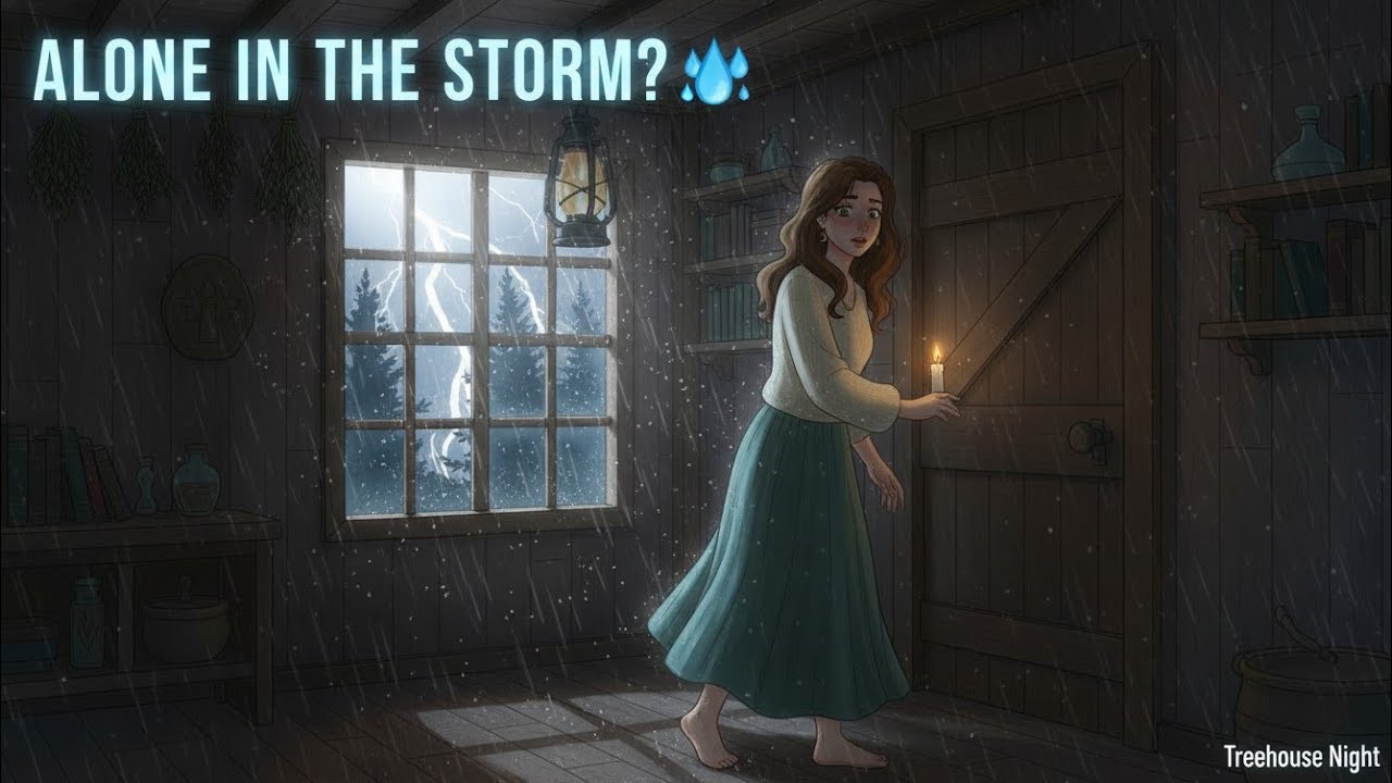 Heavy Rain & Scary Night in My Treehouse 🌧️ | Solo Living + Cozy Chicken Stew #ghibliinspired 
