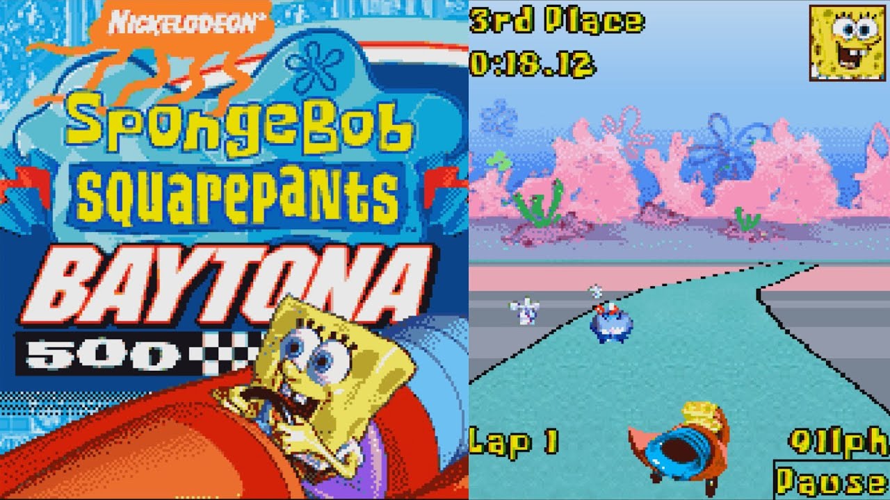 SpongeBob: Baytona 500 JAVA ИГРА (THQ Wireless 2005 год)ПОЛНОЕ ПРОХОЖДЕНИЕ