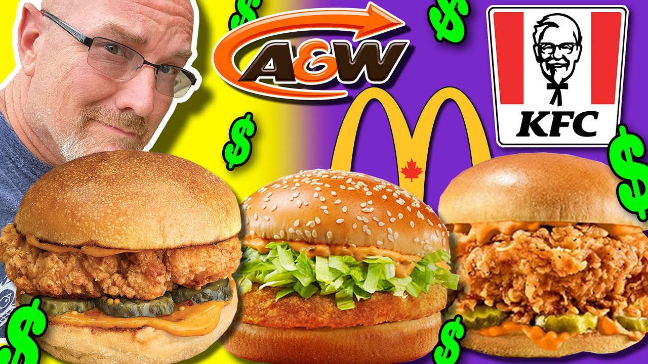 3 Spicy Chicken Sandwiches | KFC vs A&W vs McDonald's | Who's the Hottest???