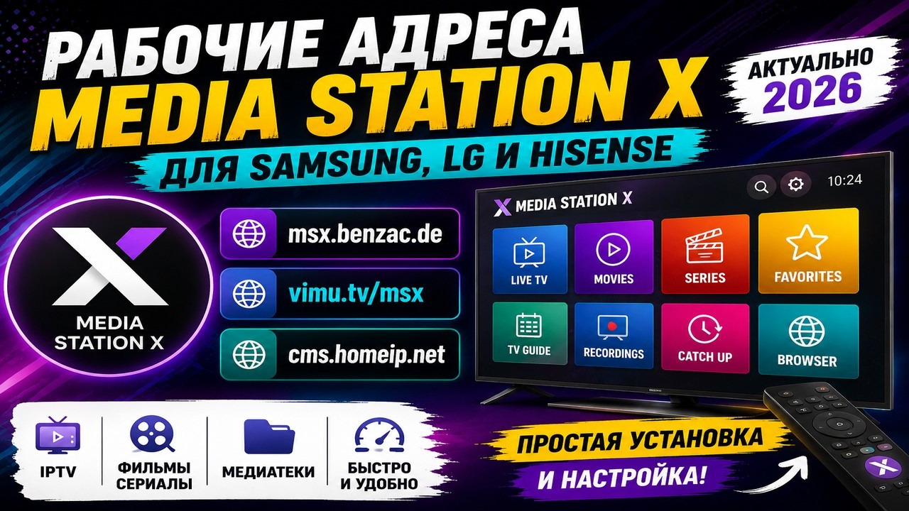 Лучшие рабочие Start parameter для Media Station X на Samsung, LG и Hisense Smart TV