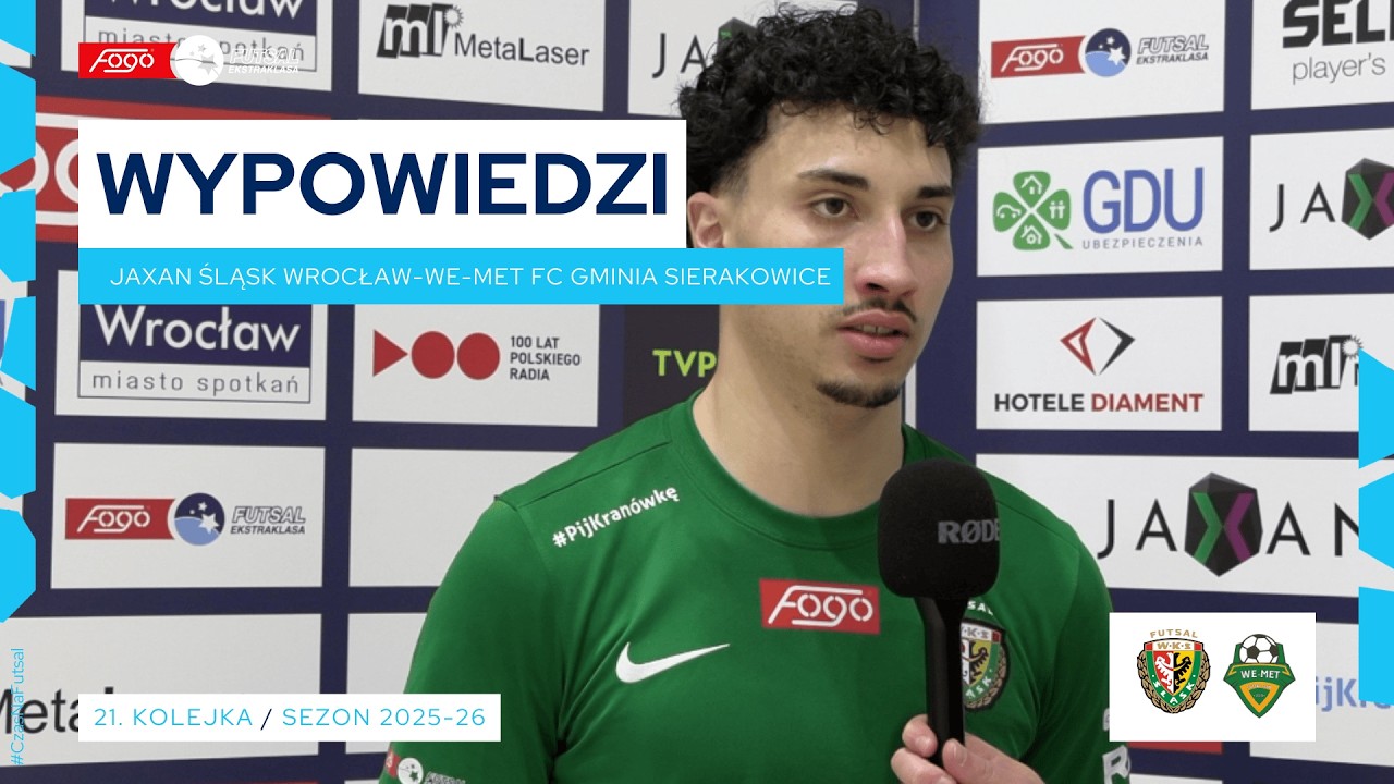 Jaxan Śląsk Wrocław - We-Met Futsal Club Gmina Sierakowice 3:3 WYPOWIEDZI 21. kolejka (2025/26)