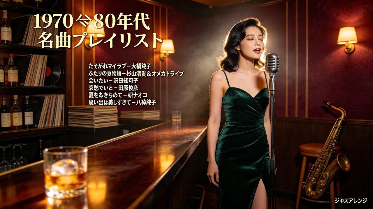 70年代〜80年代ヒット名曲ジャズバージョン 🎷 研ナオコ 沢田知可子 八神純子 田原俊彦 杉山清貴 & オメガトライブ 大橋純子