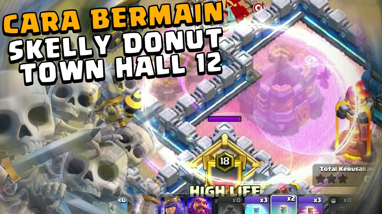 Cara Bermain Skelly Donut Town Hall 12