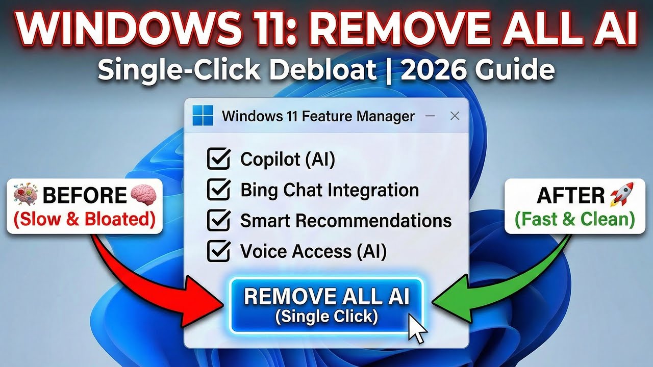 How to Completely Remove AI from Windows 11 25H2 (The Ultimate Debloat Tool)