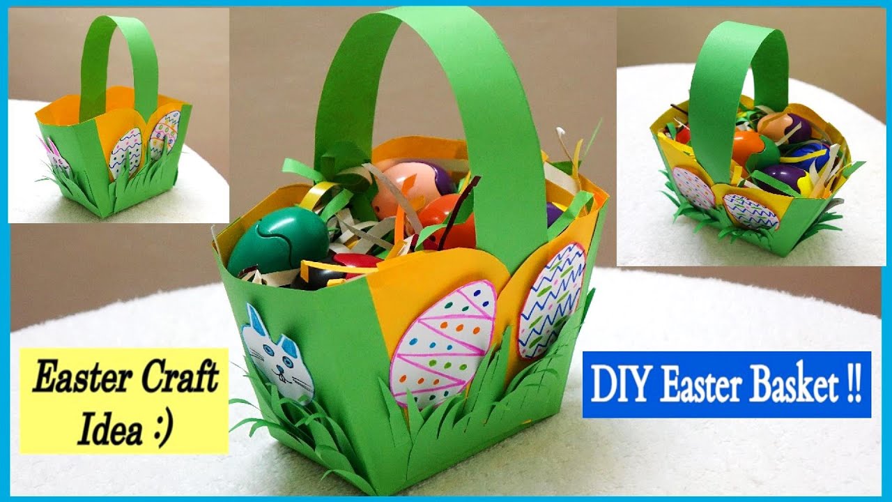 Easy & Cute Easter Basket DIY ~ Easter Craft Idea ~ How to make an Easter basket ~ Steps/Tutorial..