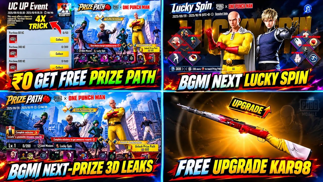 BGMI 4.6 PRIZE PATH IS HERE 3D LEAKS 😱/ 🤫Trick ₹0 GET FREE 4.6 PRIZE PATH IN BGMI | NEXT LUCKY SPIN 