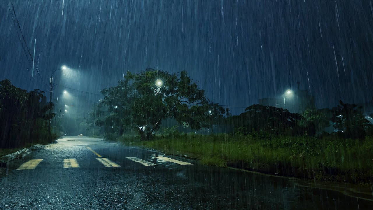 Heavy Rain & Thunderstorms in the Countryside - The Soothing Melody of Nature Helps You Fall Asleep