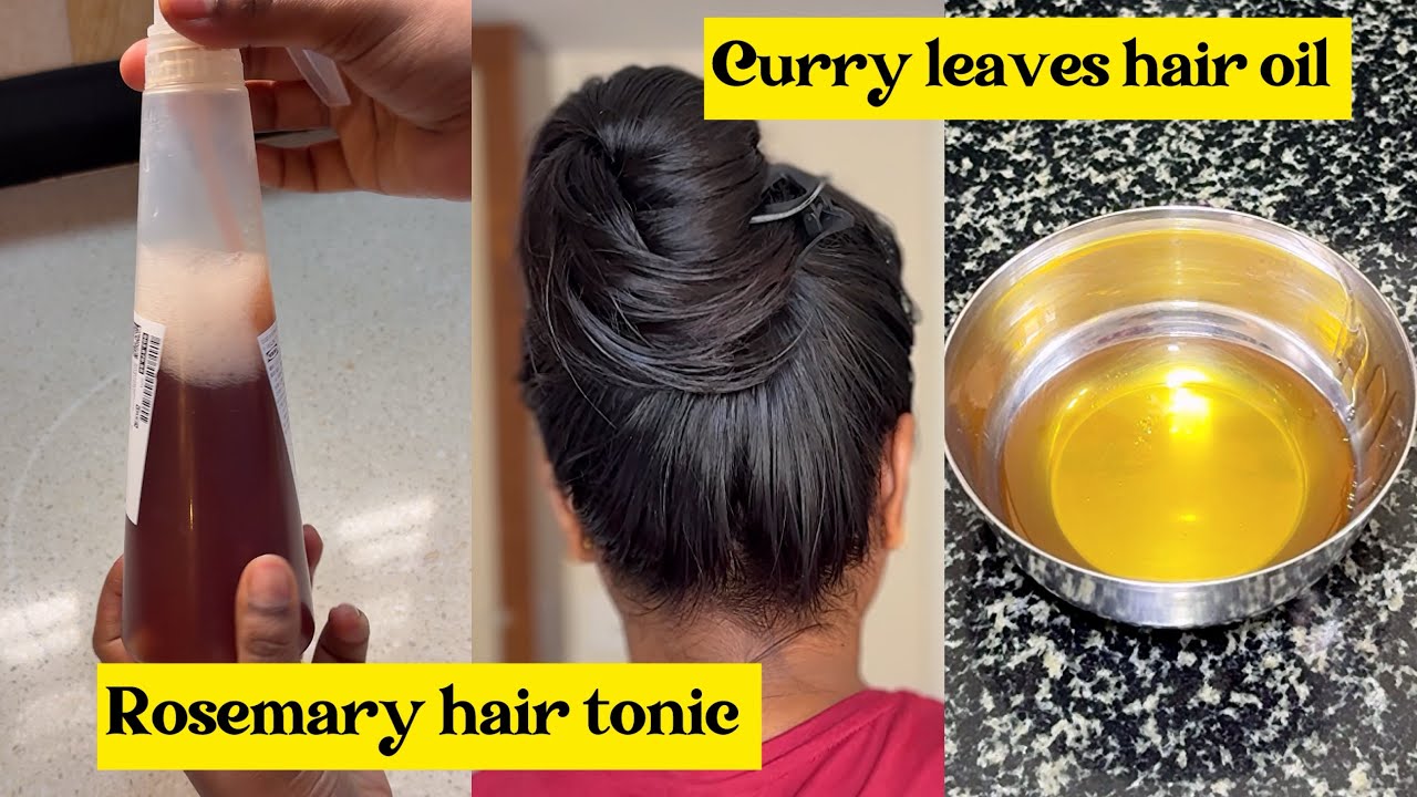 2 natural remedies for healthy hair || Rosemary Hair Tonic & Curry Leaves Oil  || Hair growth 