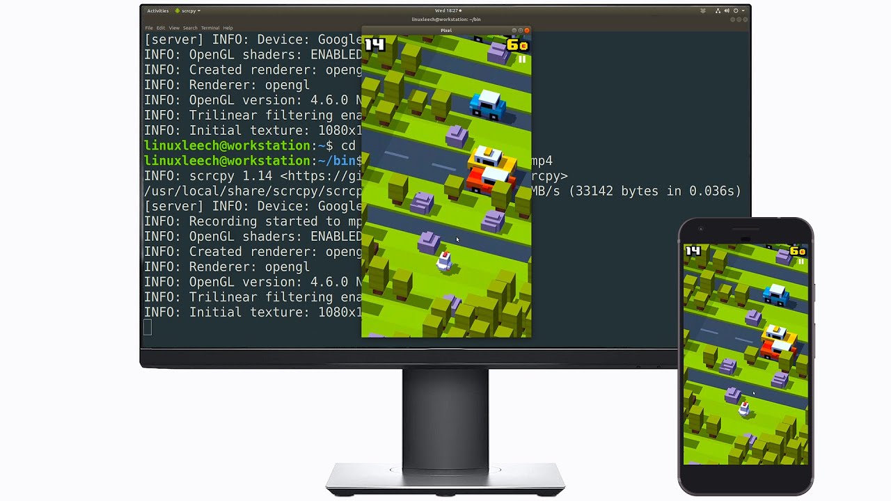 Управление и запись видео с Android с ПК — Linux