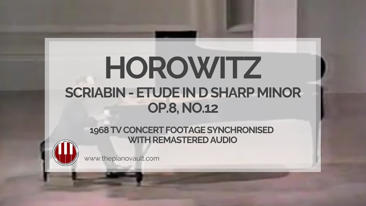Horowitz - Scriabin Etude in D Sharp Minor, Op.8, No.12. Carnegie Hall 1968. Remastered Audio.