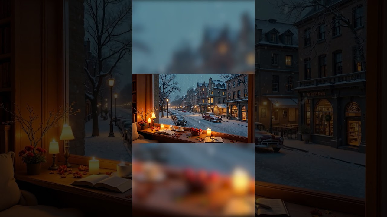 Cozy Winter Window Jazz ❄ Gentle Jazz Music for Reading & Relaxation by Candlelight