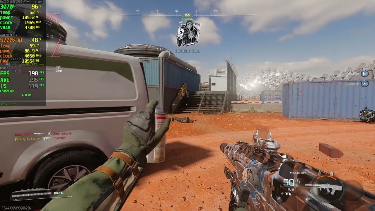 R7 5700x3d + RTX 3070 Ti : Call of duty Black ops 7 1080p Competitive Settings DLSS