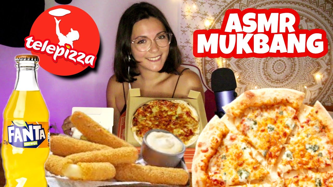 ASMR Comiendo TELEPIZZA | MUKBANG en Español