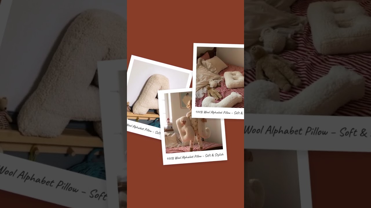 100% Wool Alphabet Pillow &ndash; Soft & Stylish