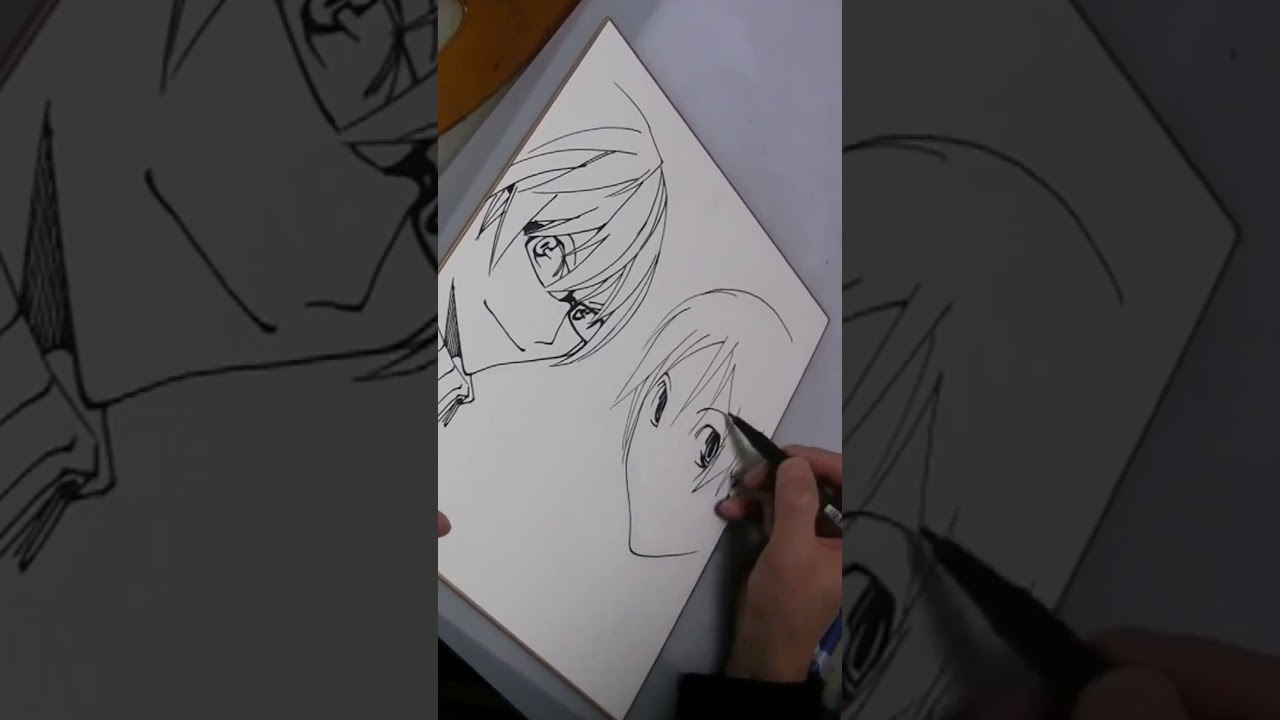 Takeshi Obata (Death Note) Drawing Mashiro and Takagi from Bakuman! (Full Time-lapse) #manga #comics