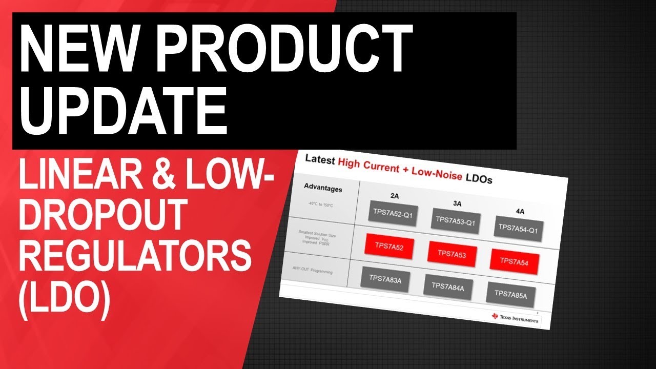 New Product Update: Linear and low-dropout (LDO) regulators