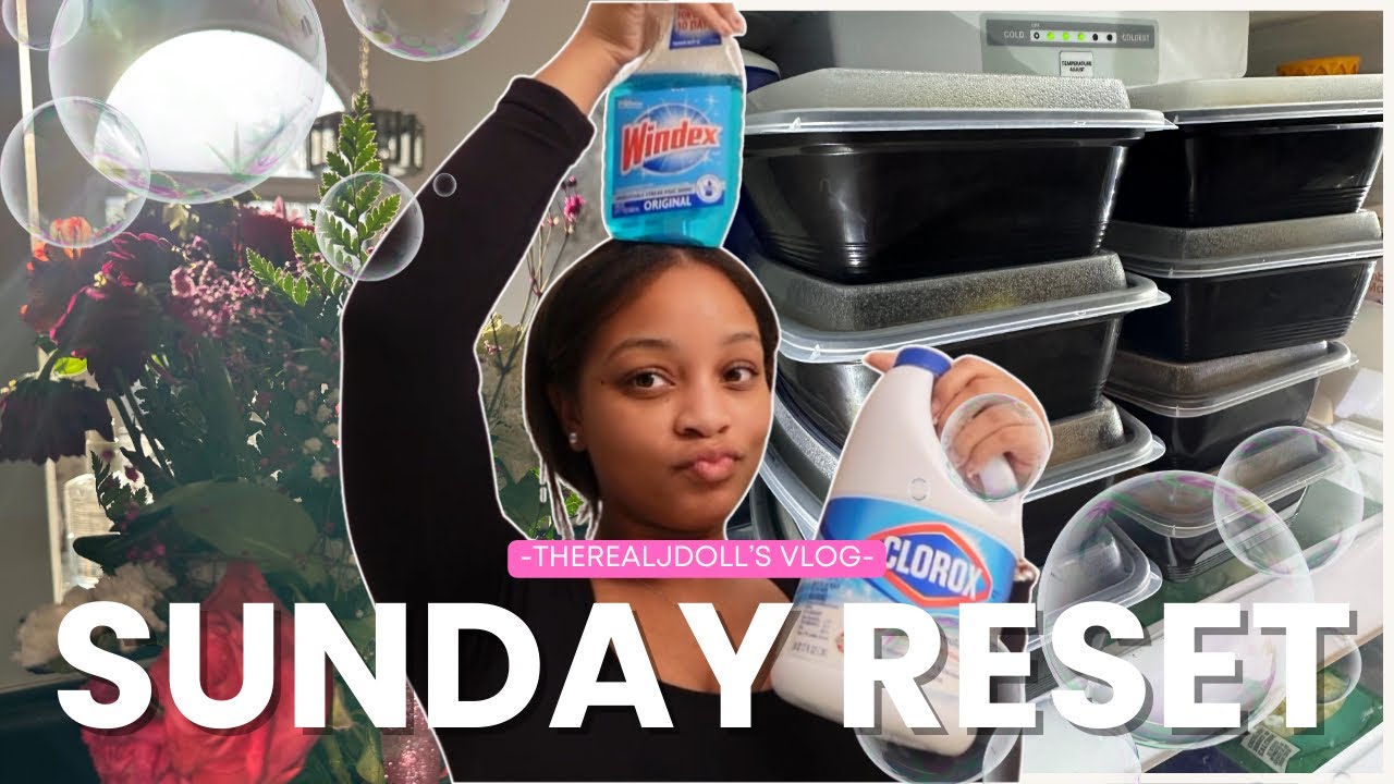 *realistic* SUNDAY RESET 💐🫧| Clean with Me, Meal Prep, Night Routine 🧴