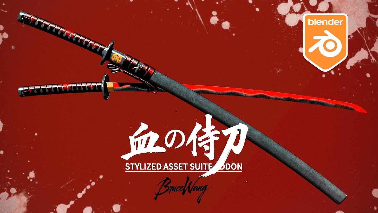Blender Stylized Asset Suite Addon Tutorial (Japanese Sword Katana)