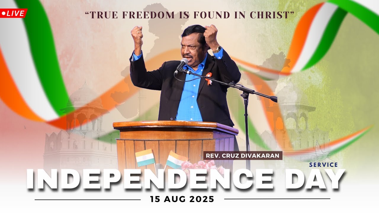 🔴🅻🅸🆅🅴 Independence Day Special Service | Rev. Cruz Divakaran | NLJM Church | 15 Aug 2025 | #nljm