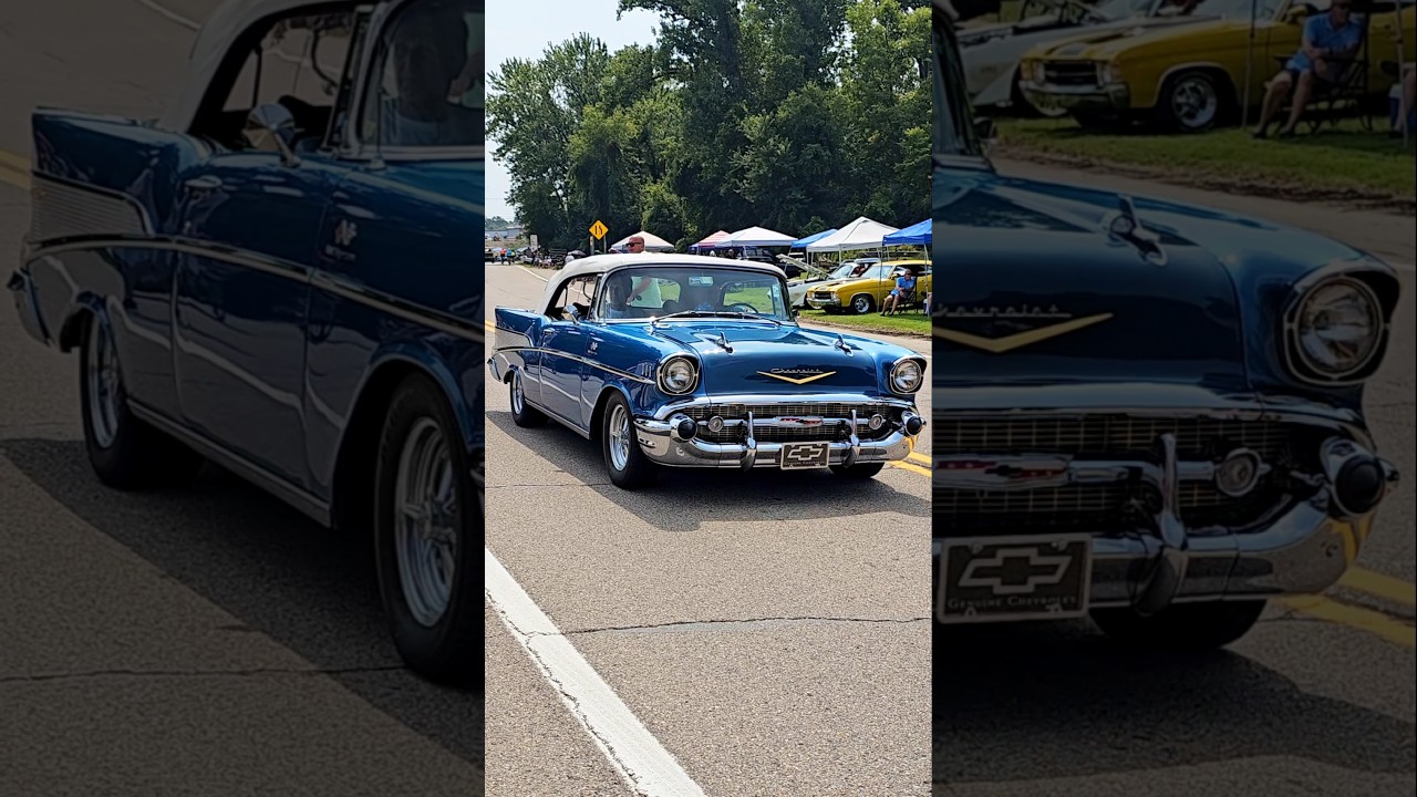 1957 Chevrolet Bel Air Classic Car Drive By Engine Sound Cruisin' Hines 2024